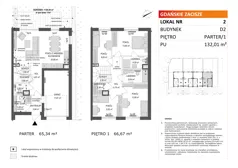 1 pokój, mieszkanie 132,01 m², parter, oferta nr D2/2, Gdańskie Zacisze, Gdańsk, Kokoszki, ul. Bysewska