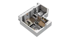 1 pokój, mieszkanie 34,89 m², piętro 1, oferta nr B2/14, Locus 2 - etap II, Rumia, Janowo, ul. Dąbrowskiego