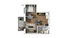 1 pokój, mieszkanie 34,52 m², piętro 5, oferta nr B2/54, Locus 2 - etap II, Rumia, Janowo, ul. Dąbrowskiego