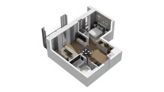 1 pokój, mieszkanie 34,52 m², piętro 5, oferta nr B2/54, Locus 2 - etap II, Rumia, Janowo, ul. Dąbrowskiego