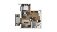 1 pokój, mieszkanie 34,52 m², piętro 6, oferta nr B2/62, Locus 2 - etap II, Rumia, Janowo, ul. Dąbrowskiego