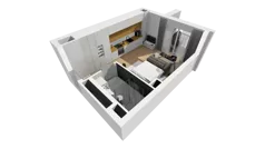 1 pokój, mieszkanie 29,41 m², piętro 3, oferta nr A/40, Esencja, Gdańsk, Śródmieście, Dolne Miasto, ul. Kamienna Grobla / Jałmużnicza