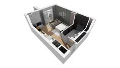 1 pokój, mieszkanie 29,41 m², piętro 3, oferta nr A/40, Esencja, Gdańsk, Śródmieście, Dolne Miasto, ul. Kamienna Grobla / Jałmużnicza