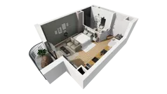 1 pokój, mieszkanie 29,41 m², piętro 3, oferta nr A/40, Esencja, Gdańsk, Śródmieście, Dolne Miasto, ul. Kamienna Grobla / Jałmużnicza