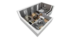1 pokój, mieszkanie 40,39 m², piętro 3, oferta nr A/92, Esencja, Gdańsk, Śródmieście, Dolne Miasto, ul. Kamienna Grobla / Jałmużnicza