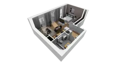 1 pokój, mieszkanie 40,43 m², piętro 4, oferta nr A/101, Esencja, Gdańsk, Śródmieście, Dolne Miasto, ul. Kamienna Grobla / Jałmużnicza