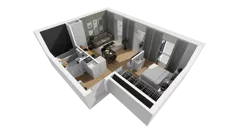 1 pokój, mieszkanie 40,43 m², piętro 4, oferta nr A/101, Esencja, Gdańsk, Śródmieście, Dolne Miasto, ul. Kamienna Grobla / Jałmużnicza