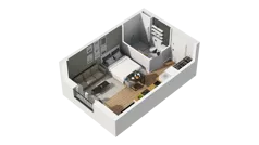 1 pokój, apartament 28,97 m², piętro 1, oferta nr B1/10, Zajezdnia Motława, Gdańsk, Śródmieście, Dolne Miasto, ul. Kurza