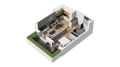 1 pokój, mieszkanie 38,50 m², parter, oferta nr B1/53, Zajezdnia Motława, Gdańsk, Śródmieście, Dolne Miasto, ul. Kurza