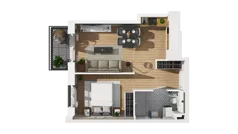 1 pokój, mieszkanie 38,50 m², piętro 1, oferta nr B1/63, Zajezdnia Motława, Gdańsk, Śródmieście, Dolne Miasto, ul. Kurza
