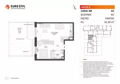 2 pokoje, mieszkanie 38,99 m², piętro 1, oferta nr B2/70, Locus 2 - etap II, Rumia, Janowo, ul. Dąbrowskiego