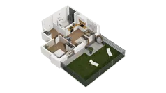 2 pokoje, mieszkanie 38,99 m², piętro 1, oferta nr B2/70, Locus 2 - etap II, Rumia, Janowo, ul. Dąbrowskiego