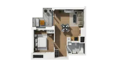 2 pokoje, mieszkanie 41,71 m², piętro 5, oferta nr B1/40, Locus 2 - etap I, Rumia, Janowo, ul. Dąbrowskiego