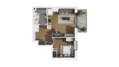 2 pokoje, mieszkanie 40,64 m², piętro 6, oferta nr B2/103, Locus 2 - etap II, Rumia, Janowo, ul. Dąbrowskiego