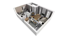 2 pokoje, mieszkanie 34,73 m², piętro 1, oferta nr A/9, Esencja, Gdańsk, Śródmieście, Dolne Miasto, ul. Kamienna Grobla / Jałmużnicza