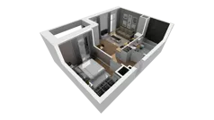 2 pokoje, mieszkanie 34,73 m², piętro 1, oferta nr A/9, Esencja, Gdańsk, Śródmieście, Dolne Miasto, ul. Kamienna Grobla / Jałmużnicza