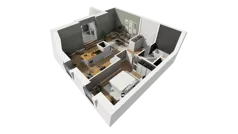 2 pokoje, mieszkanie 53,72 m², piętro 5, oferta nr A/58, Esencja, Gdańsk, Śródmieście, Dolne Miasto, ul. Kamienna Grobla / Jałmużnicza