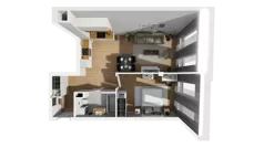 2 pokoje, mieszkanie 51,94 m², parter, oferta nr A/60, Esencja, Gdańsk, Śródmieście, Dolne Miasto, ul. Kamienna Grobla / Jałmużnicza