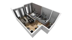 2 pokoje, mieszkanie 51,94 m², parter, oferta nr A/60, Esencja, Gdańsk, Śródmieście, Dolne Miasto, ul. Kamienna Grobla / Jałmużnicza