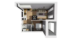 2 pokoje, mieszkanie 41,90 m², parter, oferta nr A/61, Esencja, Gdańsk, Śródmieście, Dolne Miasto, ul. Kamienna Grobla / Jałmużnicza