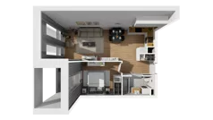 2 pokoje, mieszkanie 47,12 m², parter, oferta nr A/65, Esencja, Gdańsk, Śródmieście, Dolne Miasto, ul. Kamienna Grobla / Jałmużnicza