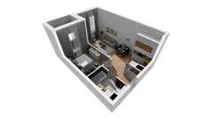2 pokoje, mieszkanie 47,12 m², parter, oferta nr A/65, Esencja, Gdańsk, Śródmieście, Dolne Miasto, ul. Kamienna Grobla / Jałmużnicza
