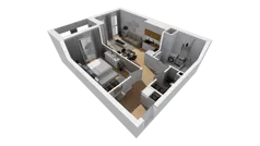 2 pokoje, mieszkanie 49,76 m², piętro 1, oferta nr A/73, Esencja, Gdańsk, Śródmieście, Dolne Miasto, ul. Kamienna Grobla / Jałmużnicza