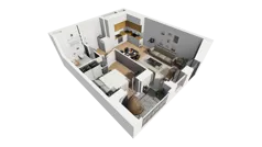 2 pokoje, mieszkanie 41,89 m², piętro 2, oferta nr A/78, Esencja, Gdańsk, Śródmieście, Dolne Miasto, ul. Kamienna Grobla / Jałmużnicza