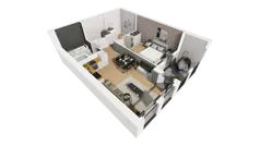 2 pokoje, mieszkanie 49,75 m², piętro 2, oferta nr A/82, Esencja, Gdańsk, Śródmieście, Dolne Miasto, ul. Kamienna Grobla / Jałmużnicza