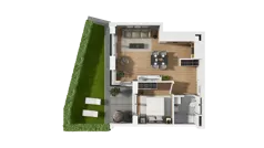 2 pokoje, mieszkanie 38,82 m², parter, oferta nr B2/4, Zajezdnia Motława, Gdańsk, Śródmieście, Dolne Miasto, ul. Kurza