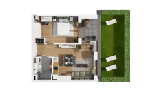 2 pokoje, mieszkanie 40,33 m², parter, oferta nr B1/50, Zajezdnia Motława, Gdańsk, Śródmieście, Dolne Miasto, ul. Kurza
