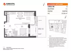 2 pokoje, mieszkanie 35,82 m², piętro 2, oferta nr C1/123, Zajezdnia Motława - bud C1, Gdańsk, Śródmieście, Dolne Miasto, ul. Kurza