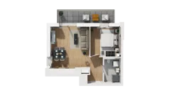 2 pokoje, mieszkanie 40,83 m², piętro 3, oferta nr A/17, Osiedle Orzechowa, Gdynia, Chylonia, ul. Meksykańska/Orzechowa