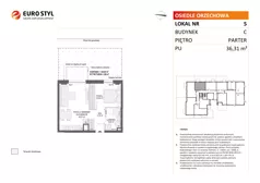 2 pokoje, mieszkanie 36,33 m², piętro 1, oferta nr B/17, Osiedle Orzechowa, Gdynia, Chylonia, ul. Meksykańska/Orzechowa