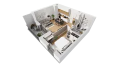2 pokoje, mieszkanie 43,93 m², piętro 2, oferta nr C9/36, Konstelacja - etap III, Gdynia, Pogórze, ul. Paderewskiego