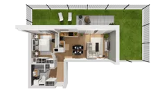 2 pokoje, mieszkanie 49,33 m², parter, oferta nr C10/1, Konstelacja - etap III, Gdynia, Pogórze, ul. Paderewskiego