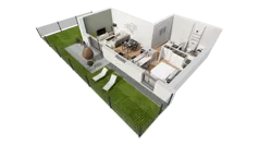 2 pokoje, mieszkanie 49,33 m², parter, oferta nr C10/1, Konstelacja - etap III, Gdynia, Pogórze, ul. Paderewskiego