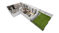 2 pokoje, mieszkanie 49,33 m², parter, oferta nr C10/1, Konstelacja - etap III, Gdynia, Pogórze, ul. Paderewskiego
