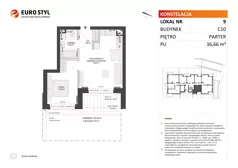2 pokoje, mieszkanie 36,66 m², parter, oferta nr C10/9, Konstelacja - etap III, Gdynia, Pogórze, ul. Paderewskiego