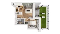 2 pokoje, mieszkanie 36,66 m², parter, oferta nr C10/9, Konstelacja - etap III, Gdynia, Pogórze, ul. Paderewskiego