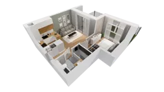 2 pokoje, mieszkanie 36,66 m², parter, oferta nr C10/9, Konstelacja - etap III, Gdynia, Pogórze, ul. Paderewskiego