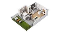 2 pokoje, mieszkanie 36,31 m², piętro 1, oferta nr C17/11, Konstelacja - etap IV, Gdynia, Pogórze, ul. Paderewskiego