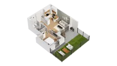 2 pokoje, mieszkanie 36,31 m², piętro 1, oferta nr C17/11, Konstelacja - etap IV, Gdynia, Pogórze, ul. Paderewskiego