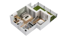 2 pokoje, mieszkanie 36,31 m², piętro 1, oferta nr C17/11, Konstelacja - etap IV, Gdynia, Pogórze, ul. Paderewskiego