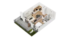 2 pokoje, mieszkanie 36,31 m², piętro 1, oferta nr C17/11, Konstelacja - etap IV, Gdynia, Pogórze, ul. Paderewskiego