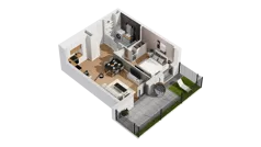 2 pokoje, mieszkanie 36,31 m², piętro 1, oferta nr C17/11, Konstelacja - etap IV, Gdynia, Pogórze, ul. Paderewskiego