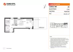2 pokoje, mieszkanie 42,72 m², piętro 2, oferta nr C16/15, Konstelacja - etap IV, Gdynia, Pogórze, ul. Paderewskiego