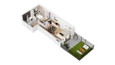 2 pokoje, mieszkanie 42,72 m², piętro 2, oferta nr C16/15, Konstelacja - etap IV, Gdynia, Pogórze, ul. Paderewskiego