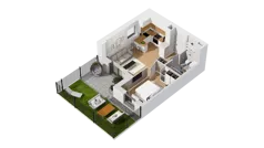 2 pokoje, mieszkanie 33,69 m², parter, oferta nr C17/2, Konstelacja - etap IV, Gdynia, Pogórze, ul. Paderewskiego