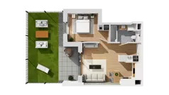 2 pokoje, mieszkanie 36,31 m², piętro 3, oferta nr C17/25, Konstelacja - etap IV, Gdynia, Pogórze, ul. Paderewskiego